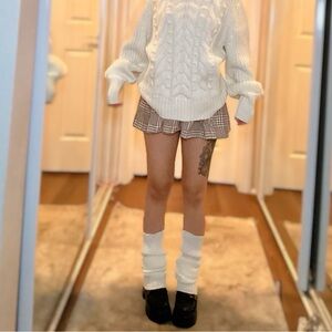 NWT Hollister Ultra High Rise Plaid Pleated Mini Skirt